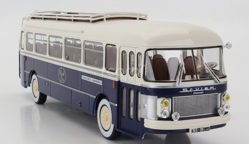 Edicola Saviem Chausson Sc1 Autobus Casablanca - Marrakech 1960 1:43 Modrý Krém