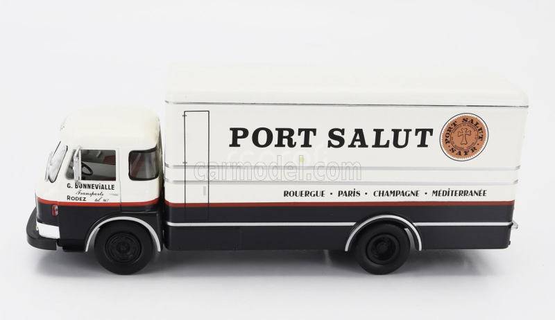 Edicola Saviem Without Card Box - Senza Scatola - Jm200 Truck G.bonnevialle Transports Port Salut 2-assi 1963 1:43 Cream Black