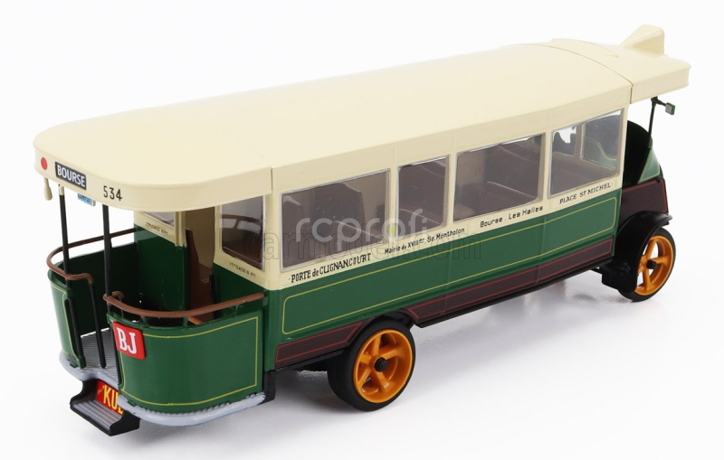 Edicola Schneider H Autobus France 1916 1:43 Zelený Krém