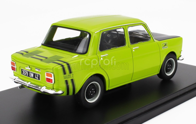 Edicola Simca 1000 Rally 2 1974 - Con Vetrina - With Showcase 1:24 Zelená Černá