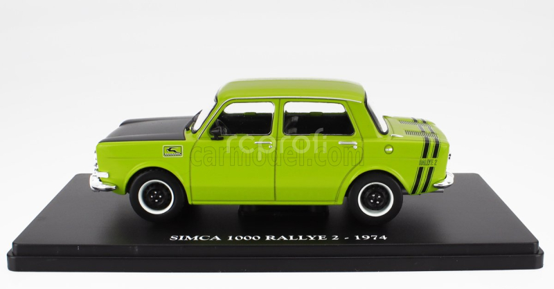 Edicola Simca 1000 Rally 2 1974 - Con Vetrina - With Showcase 1:24 Zelená Černá