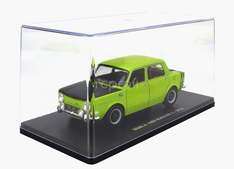 Edicola Simca 1000 Rally 2 1974 - Con Vetrina - With Showcase 1:24 Zelená Černá