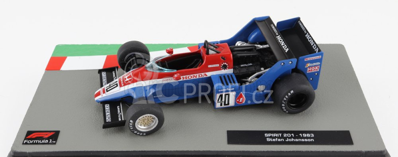 Edicola Spirit F1  201 Honda N 40 Season 1983 Stefan Johansson 1:43 Modrá Červená