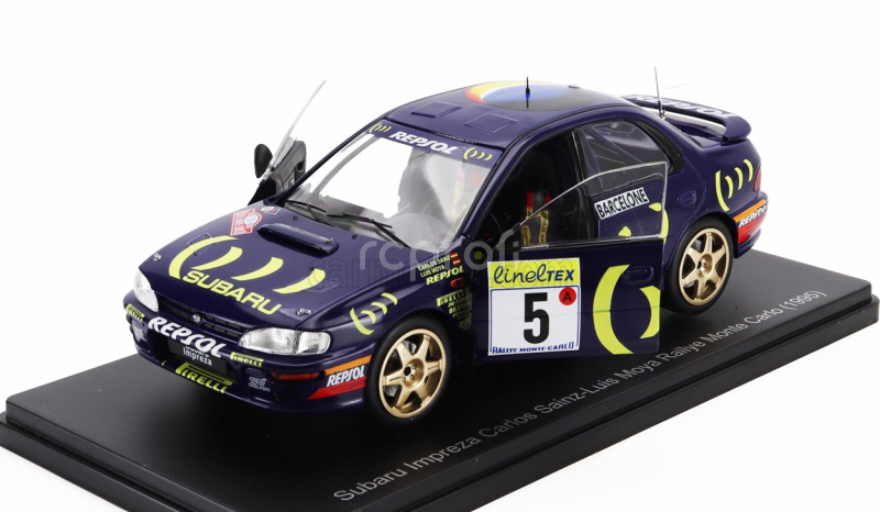 Edicola Subaru Impreza 555 Repsol N 5 Winner Rally Montecarlo 1995 Carlos Sainz - Luis Moya 1:24 Blue