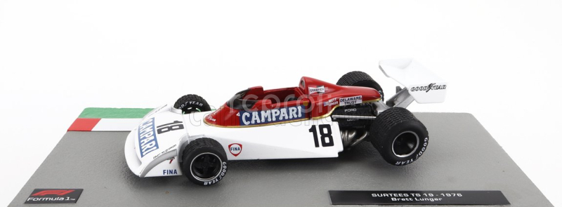 Edicola Surtees F1  Ts19 N 18 Season 1976 Brett Lunger 1:43 Bílá Červená