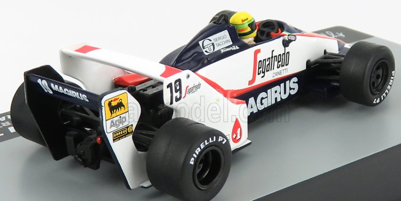 Edicola Toleman F1 Tg183b N 19 Brazilian Gp 1984 Ayrton Senna 1:43 Bílá Červená Černá