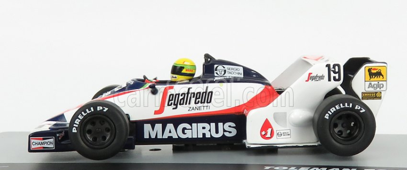 Edicola Toleman F1 Tg183b N 19 Brazilian Gp 1984 Ayrton Senna 1:43 Bílá Červená Černá