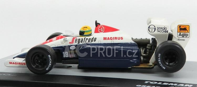 Edicola Toleman F1  Tg184 Hart Turbo N 19 Season 1984 Ayrton Senna 1:43 Modrá Bílá Červená