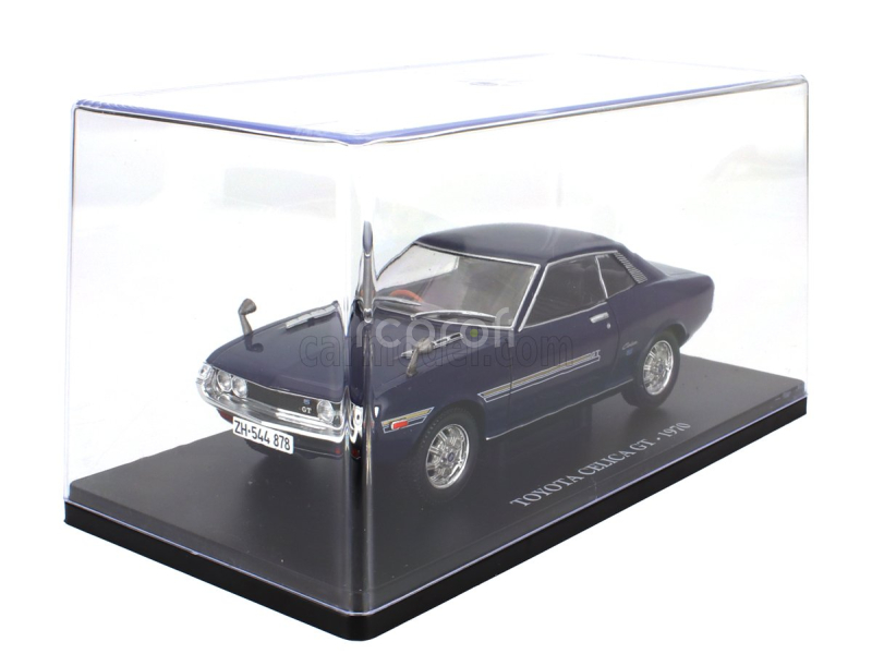 Edicola Toyota Celica Gt 1970 - Con Vetrina - With Showcase 1:24 Blue