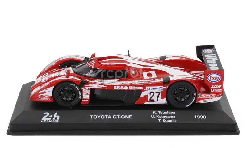 Edicola Toyota Gt-one 3.6l Turbo V8 Team Toyota Motorsport N 27 24h Le Mans 1998 Keiichi Tsuchiya - Ukyo Katayama - Toshio Suzuki 1:43 Červená Bílá