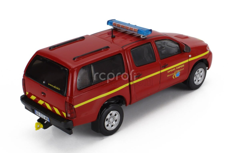 Edicola Toyota Hilux Pick-up Closed Meurthe & Moselle Fire Engine 2014 1:43 Červená Žlutá