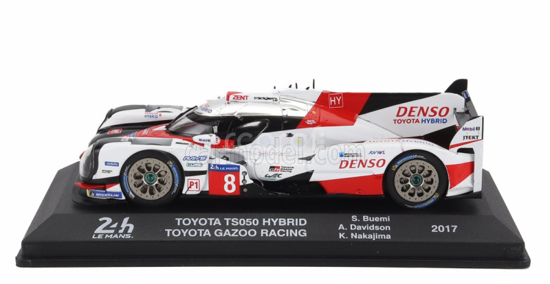 Edicola Toyota Ts050 Hibrid 2.4l Turbo V6 Team Gazoo Racing N 8 24h Le Mans 2017 Sebastien Buemi - Kazuki Nakajima - Anthony Davidson 1:43 Bílá Červená Černá