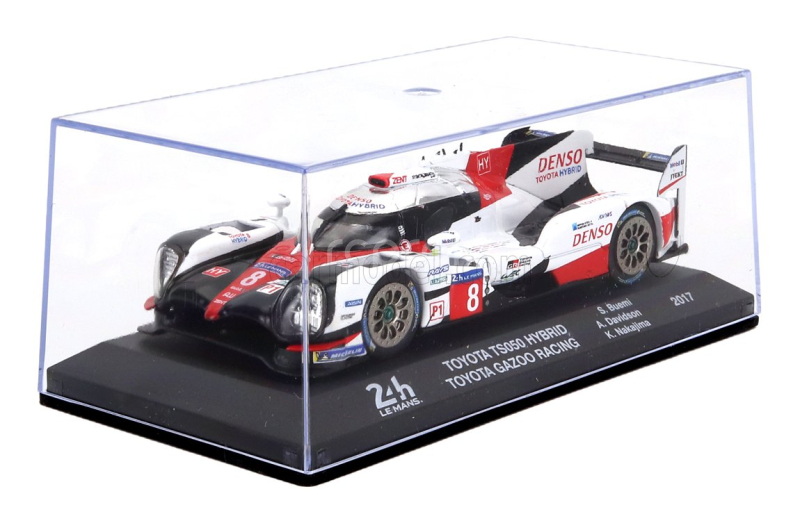 Edicola Toyota Ts050 Hibrid 2.4l Turbo V6 Team Gazoo Racing N 8 24h Le Mans 2017 Sebastien Buemi - Kazuki Nakajima - Anthony Davidson 1:43 Bílá Červená Černá