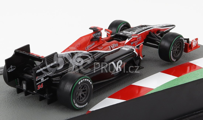 Edicola Virgin racing F1  Vr-01 N 24 Season 2010 Timo Glock 1:43 Červená Černá