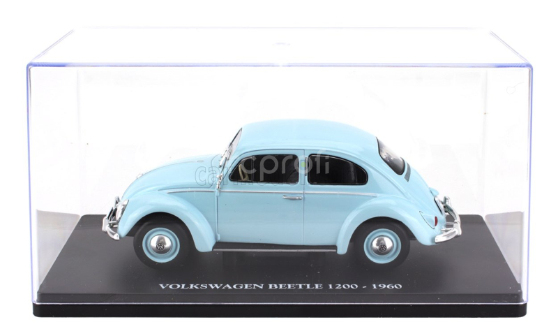 Edicola Volkswagen Beetle 1200 1960 - Con Vetrina - With Showcase 1:24 Velmi Světle Modrá