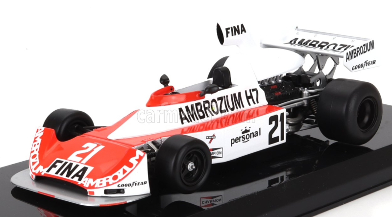 Edicola Williams F1  Fw04 N 21 Season 1975 Jacques Laffite - Con Vetrina - With Showcase 1:24 Červená Bílá