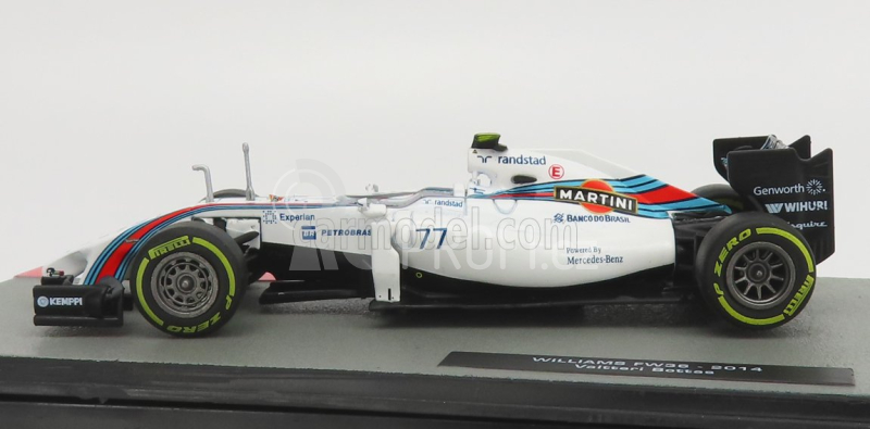 Edicola Williams F1  Fw36 Mercedes Team Martini N 77 Season 2014 Valtteri Bottas 1:43 Bílá Světle Modrá Červená