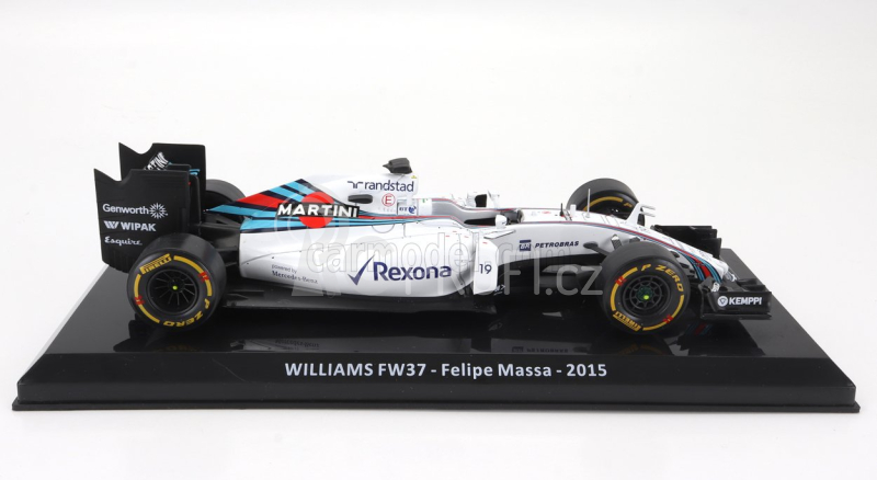 Edicola Williams F1  Fw37 Team Martini Racing N 19 3rd Monza Italy Gp 2015 Felipe Massa - Blister Box 1:24 Bílá