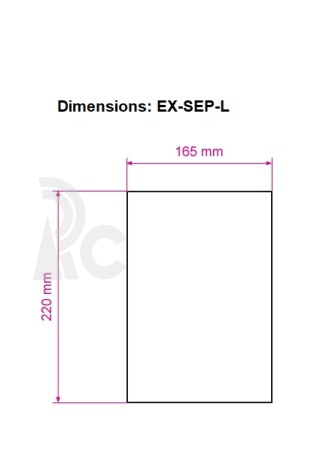 ELERIX separační plát pro EX-L110 - Lithium Cell LiFePO4 (3.2V/110Ah), 220x165