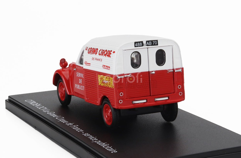Eligor Citroen 2cv Van Benhur - Le Grande Cirque De France - Service Publicitaire 1:43 Červená Bílá