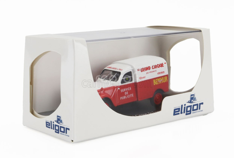 Eligor Citroen 2cv Van Benhur - Le Grande Cirque De France - Service Publicitaire 1:43 Červená Bílá