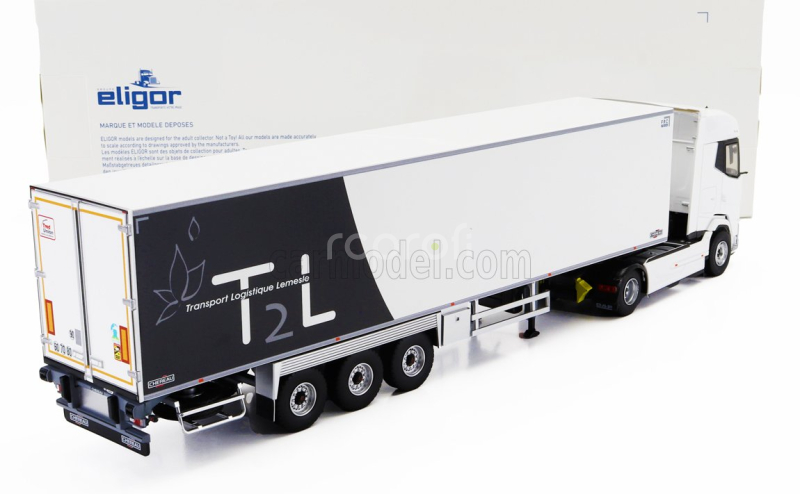 Eligor DAF Xg Truck Semi-frigo T2l Transports 2021 1:43 Bílá Modrá