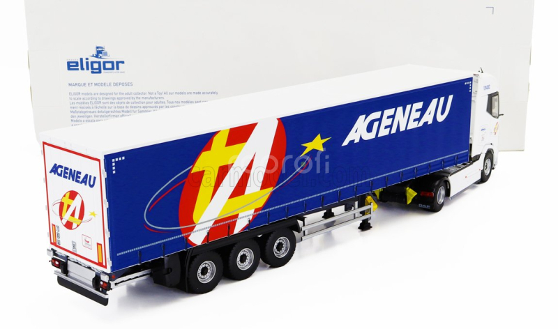 Eligor DAF Xg Truck Telonato Ageneau Transports 2021 1:43 Bílá Modrá