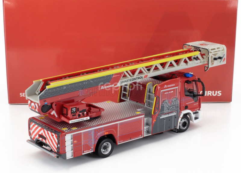 Eligor Iveco fiat Eurocargo Magirus Truck Ttl M32l-as Scala Turnable Ladder Sapeurs Pompiers 2012 1:43 Červená Bílá