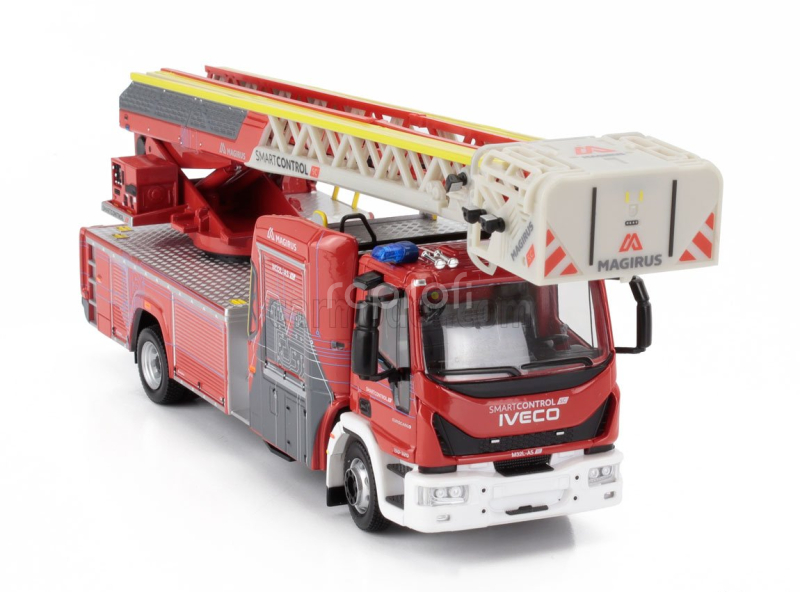 Eligor Iveco fiat Eurocargo Magirus Truck Ttl M32l-as Scala Turnable Ladder Sapeurs Pompiers 2012 1:43 Červená Bílá