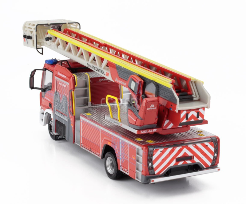 Eligor Iveco fiat Eurocargo Magirus Truck Ttl M32l-as Scala Turnable Ladder Sapeurs Pompiers 2012 1:43 Červená Bílá