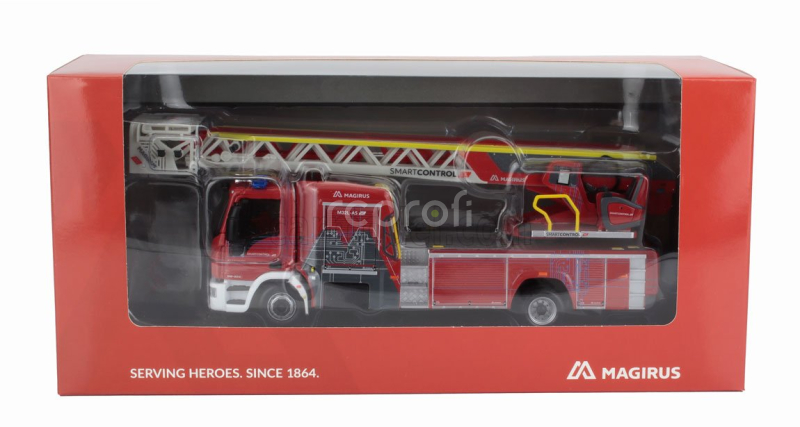 Eligor Iveco fiat Eurocargo Magirus Truck Ttl M32l-as Scala Turnable Ladder Sapeurs Pompiers 2012 1:43 Červená Bílá