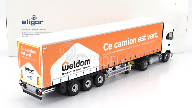 Eligor Iveco fiat S-way Np Truck Telonato Weldom Transports 2021 1:43 Bílá Oranžová