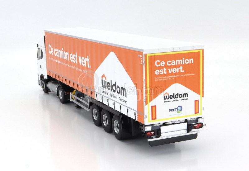 Eligor Iveco fiat S-way Np Truck Telonato Weldom Transports 2021 1:43 Bílá Oranžová