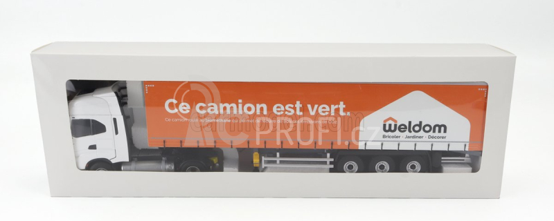Eligor Iveco fiat S-way Np Truck Telonato Weldom Transports 2021 1:43 Bílá Oranžová