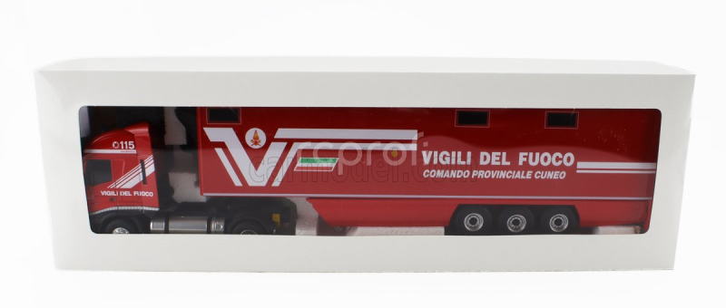 Eligor Iveco fiat Stralis 480e6 Euro 6 Truck Fire Engine 2018 1:43 Červená Bílá