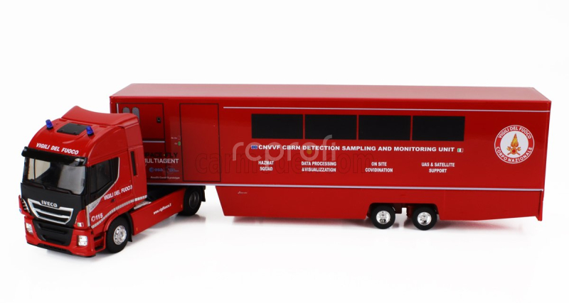 Eligor Iveco fiat Stralis 480e6 Euro 6 Truck Fire Engine Space Fly Multiagent Cbrn Detection Sampling And Monitoring Unit 2018 1:43 Červená Černá