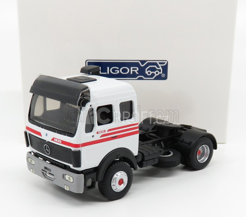 Eligor Mercedes benz 1835 Tractor Truck 2-assi 1998 1:43 Bílá Červená