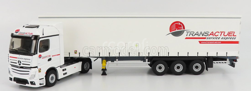 Eligor Mercedes benz Actros 5 1851 Truck Telonato Transactuel Transports 2018 1:43 Bílá