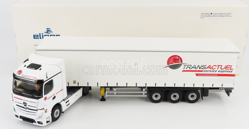 Eligor Mercedes benz Actros 5 1851 Truck Telonato Transactuel Transports 2018 1:43 Bílá