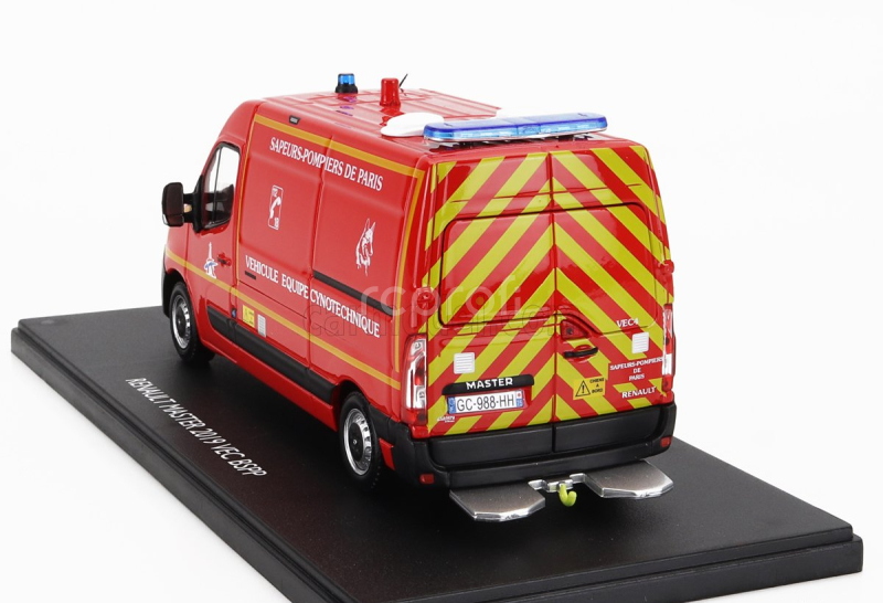 Eligor Renault Master Van Vec Bspp Vehicule Equipe Cynotechnique Sapeurs Pompiers De Paris 2019 1:43 Red