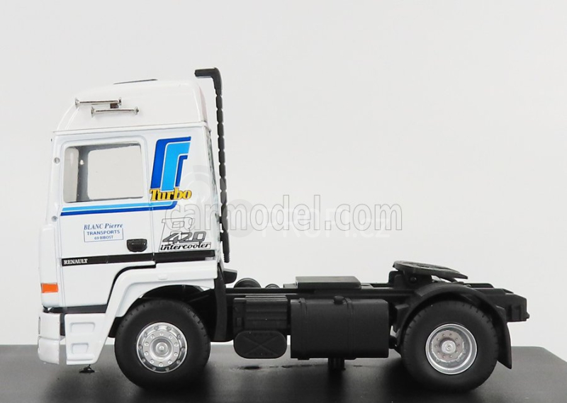 Eligor Renault R420 Turbo Intercooler Tractor Truck 2-assi Blanc Pierre Transports 1986 1:43 Bílá