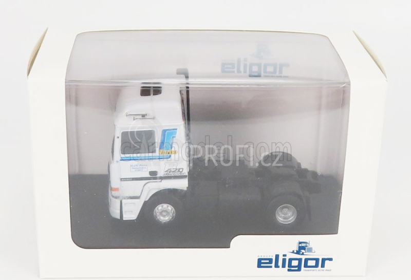 Eligor Renault R420 Turbo Intercooler Tractor Truck 2-assi Blanc Pierre Transports 1986 1:43 Bílá