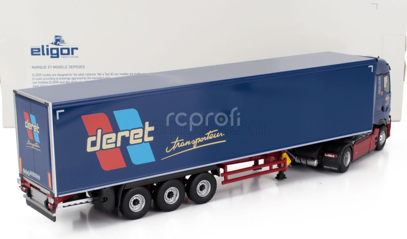 Eligor Renault T-high Truck Cassonato Deret Transports 2023 1:43 Blue