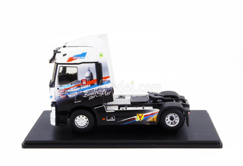 Eligor Renault T-line High Tractor Truck Boulogne Sur Mer 2-assi 2021 1:43 Černá Bílá