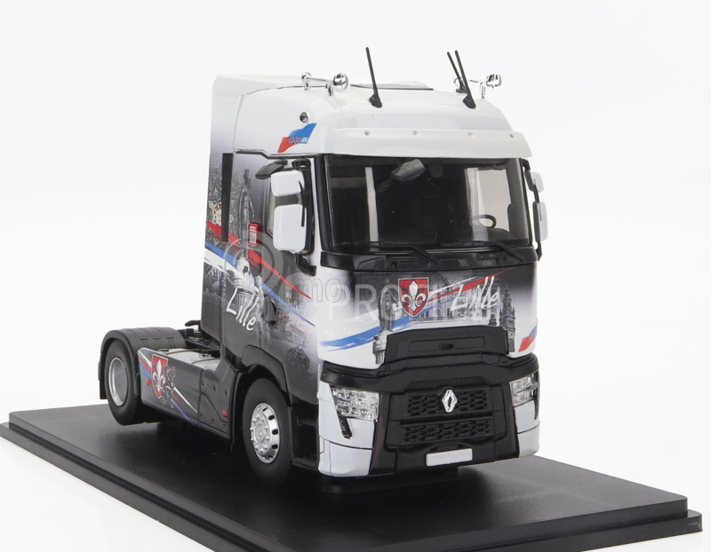 Eligor Renault T-line High Tractor Truck Lille 2-assi 2021 1:43 Černá Bílá