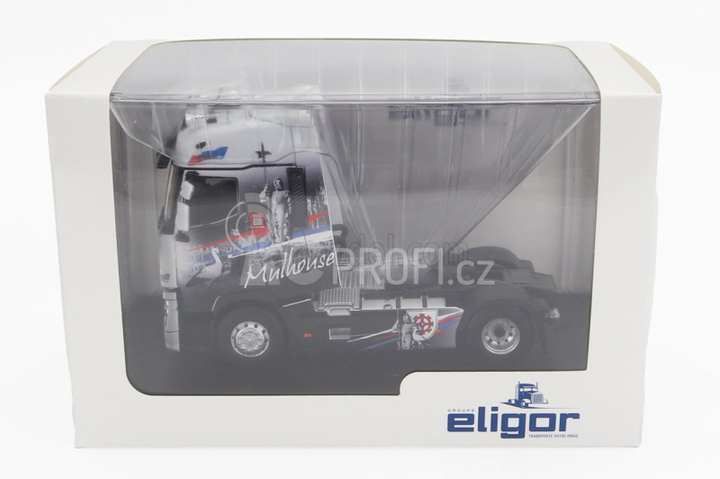 Eligor Renault T-line High Tractor Truck Mulhouse 2-assi 2021 1:43 Černá Bílá
