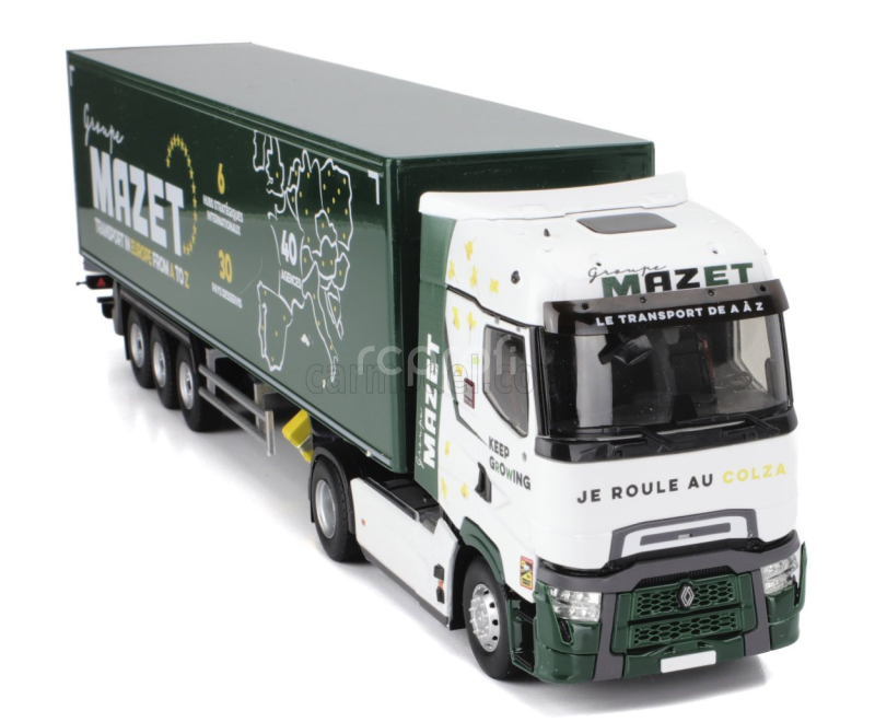 Eligor Renault T-line High Truck Cassonato Mazet Transports 2023 1:43 Bílá Zelená