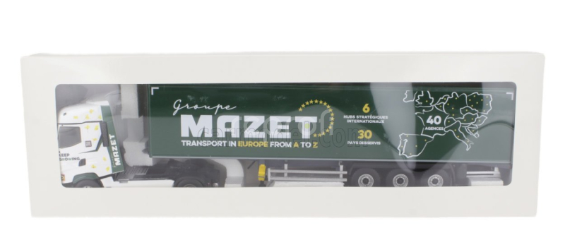Eligor Renault T-line High Truck Cassonato Mazet Transports 2023 1:43 Bílá Zelená