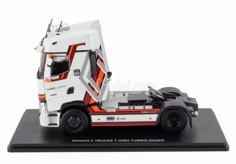 Eligor Renault T-line High Turbo Leader Tractor Truck 2-assi 2021 1:43 Bílá Hnědá Oranžová Šedá