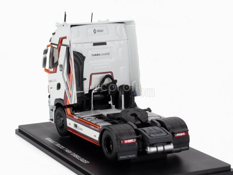 Eligor Renault T-line High Turbo Leader Tractor Truck 2-assi 2021 1:43 Bílá Hnědá Oranžová Šedá